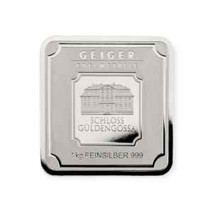 Buy Geiger Original 1Kg Silver Bar in UK-Geiger Original 500g Cast Silver Bar