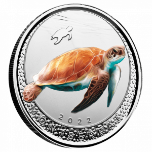 Montserrat Sea Turtle 1 oz Silver Colourised Coin