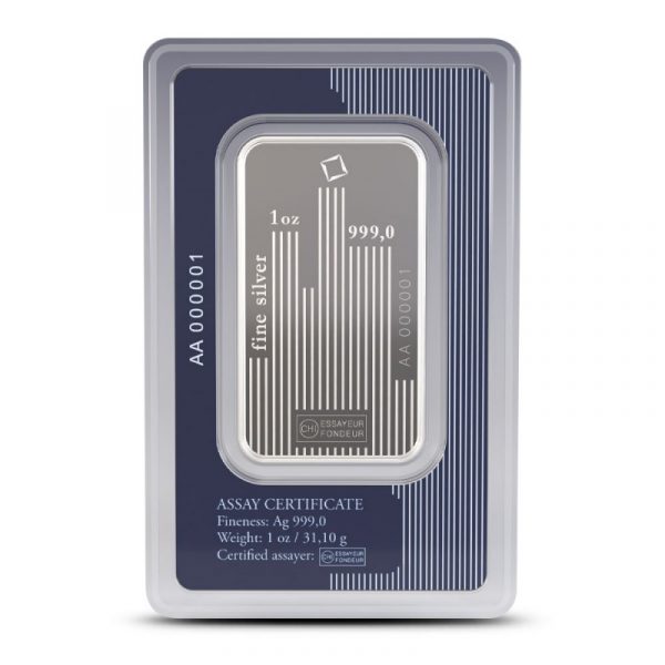 Valcambi 1oz Silver Skyline Bar - Image 2