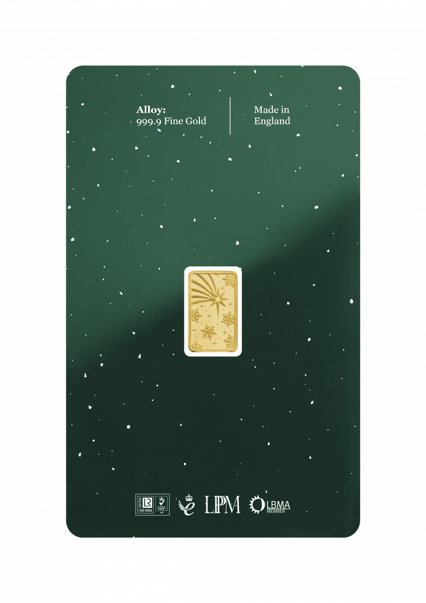 Baird & Co 1g Gold Minted Bar, Christmas Edition - Image 2
