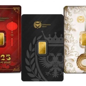 Germania Mint 3x 1g .9999 Fine Gold Bar Collection