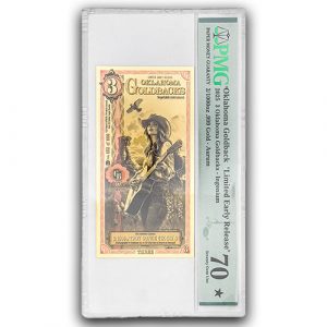 2025 Oklahoma 3 Goldback PMG 70 – Limited Release