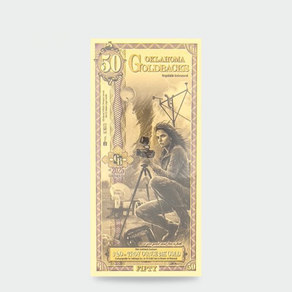 50 Oklahoma Goldbacks, Aurum Gold Foil Note 24k