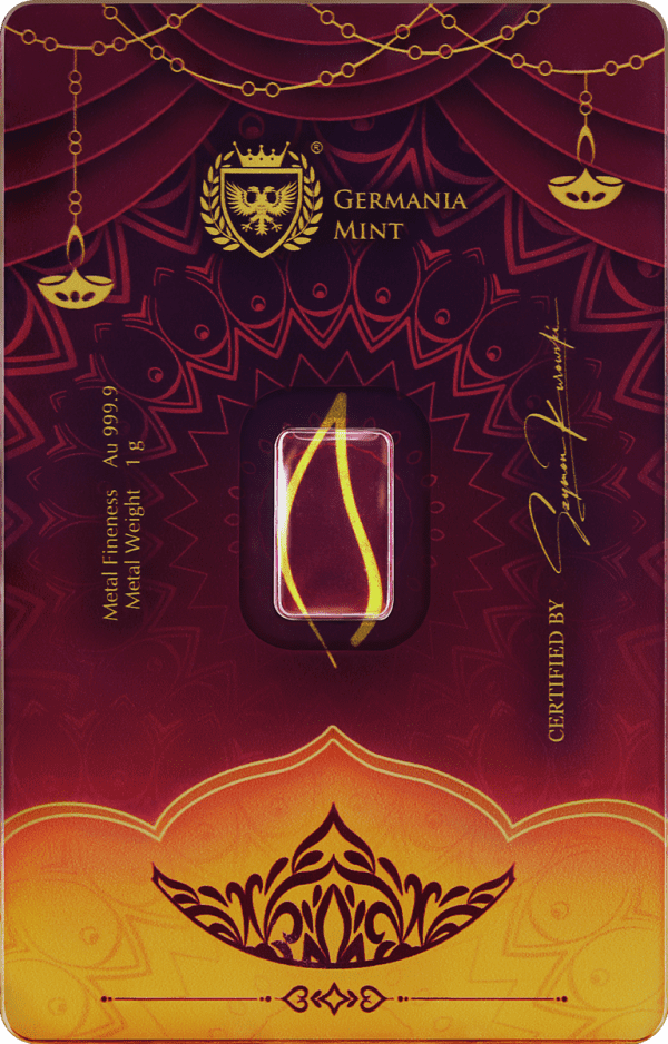 Germania Gold Minted Bar 1g Diwali - Image 2
