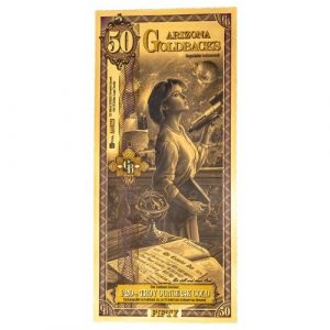 50 Arizona Goldbacks, Aurum Gold Foil Note 24k