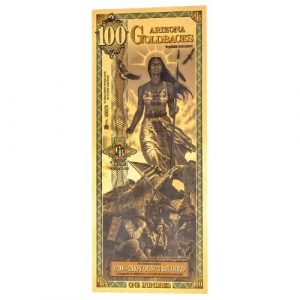 100 Arizona Goldbacks, Aurum Gold Foil Note 24k