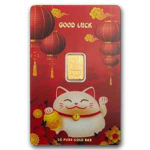 1 gram Gold Bar - PAMP Suisse Lucky Cat
