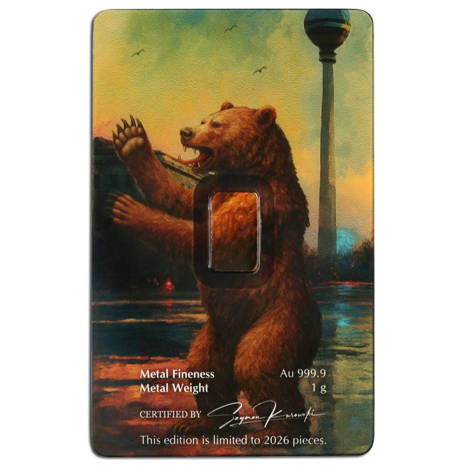 2026 Germania Mint Berlin 1g Gold Bar - Image 2