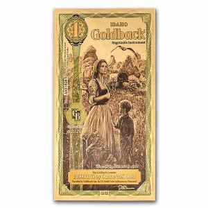 1 Idaho Goldback, Aurum Gold Foil Note (24k)