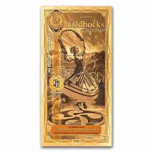 2 Idaho Goldback, Aurum Gold Foil Note (24k)